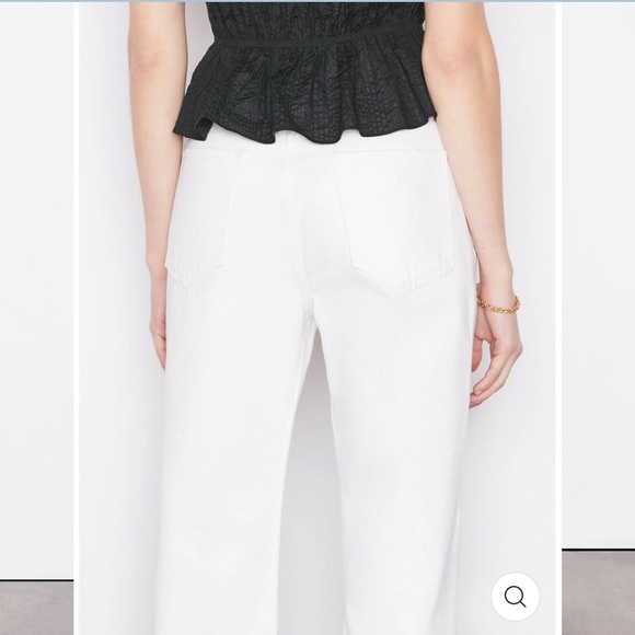 Frame - Le Jane Crop in Rumpled Blanc- Size 27 NWT - Picture 3 of 6